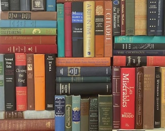 Lot of 10 Vintage Real Hardcover Books Home Decor Prop Set Shelf Staging
