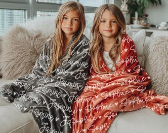 Aangepaste naamdeken, naamdeken, aangepaste gepersonaliseerde deken, dekens voor kinderen, babydeken, babydeken, aangepaste kerstcadeau deken