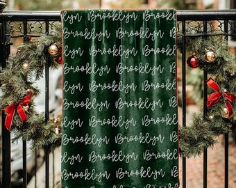 Inbakerdoek baby, naamdeken, aangepaste gepersonaliseerde deken, aangepaste naamdeken, dekens voor kinderen, deken kerstcadeau