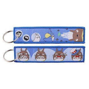 Embroidered Anime Keychain: Studio Ghibli Edition, Jet Tag Keychain Color: 5