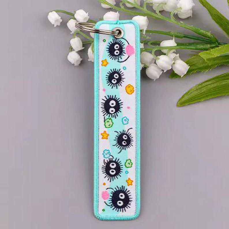 Embroidered Anime Keychain: Studio Ghibli Edition, Jet Tag Keychain Color: 2