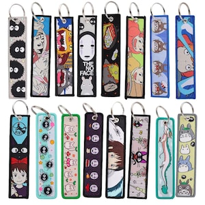 Embroidered Anime Keychain: Studio Ghibli Edition, Jet Tag Keychain