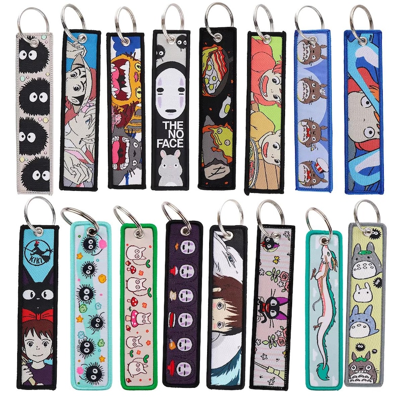 Embroidered Anime Keychain: Studio Ghibli Edition, Jet Tag Keychain Color: 20 (Secret)