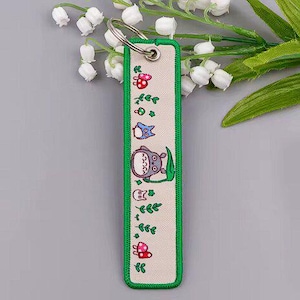 Embroidered Anime Keychain: Studio Ghibli Edition, Jet Tag Keychain Color: 1