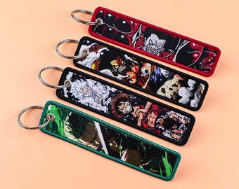 Bestickter Anime Schlüsselanhänger: One Piece Edition, Jet Tag Schlüsselanhänger