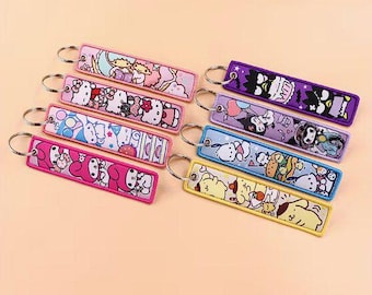 Bestickter Anime Schlüsselanhänger: Süßer Jet Tag Schlüsselanhänger