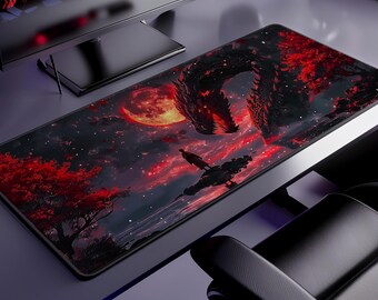 ドラゴンデスクマット ダークファンタジー マウスパッド 大型デスク