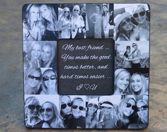 gift for best friends photo collage gift for sister etsy