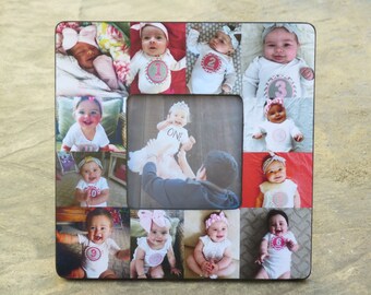 baby collage picture frame personalized mother s day etsy