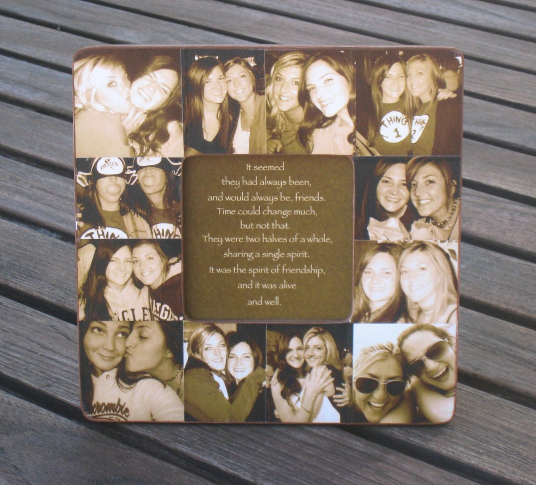 Best Friends Collage Frame Personalized Sister Gift Unique - Etsy