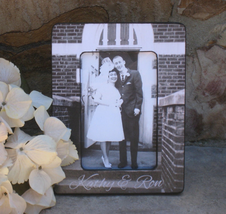 Wedding Photo Frame Personalized Parents Anniversary Gift Unique Wedding Gift Anniversary Picture Frame Custom Engagement Picture Frame
