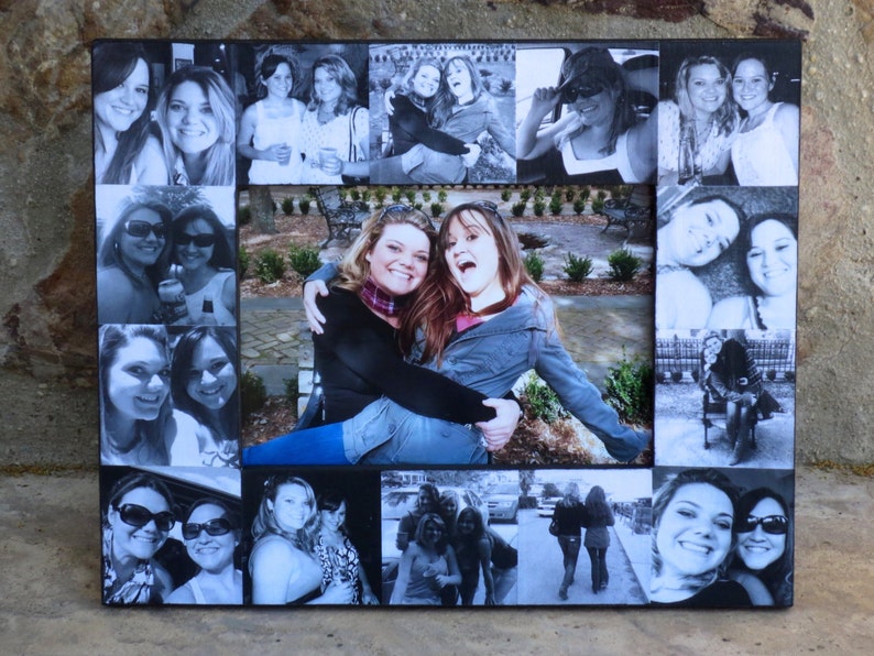 Best Friends Photo Collage Frame Personalized Sister Gift Unique Maid Of Honor Picture Custom Bridesmaid Birthday 5 X 7