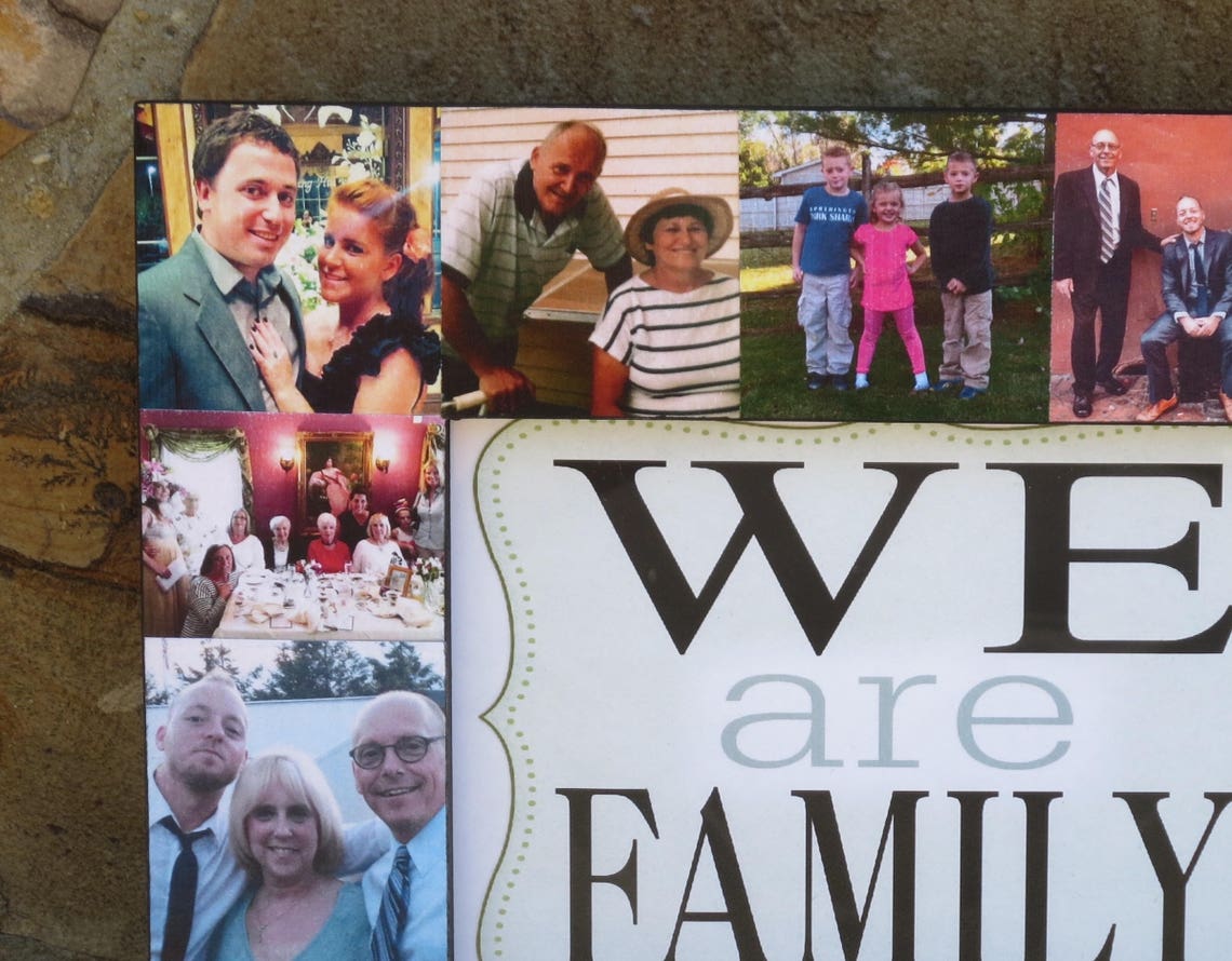 Family Collage Picture Frame Personalized Birthday Frame Etsy