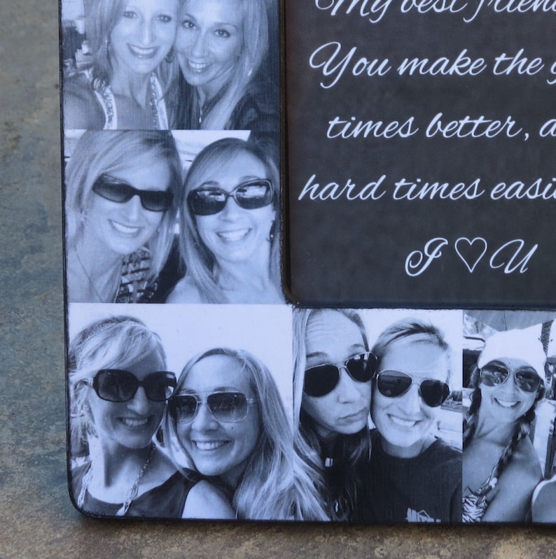 8 x 8 Maid of Honor Picture Frame Best Friends Photo Collage Frame Graduation Gift Custom Bridesmaid Frame Personalized Sister Gift