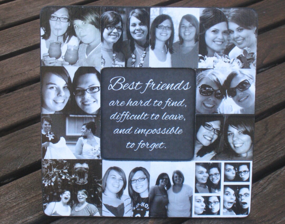 Best Friends Collage Picture Frame Personalized Maid of Etsy