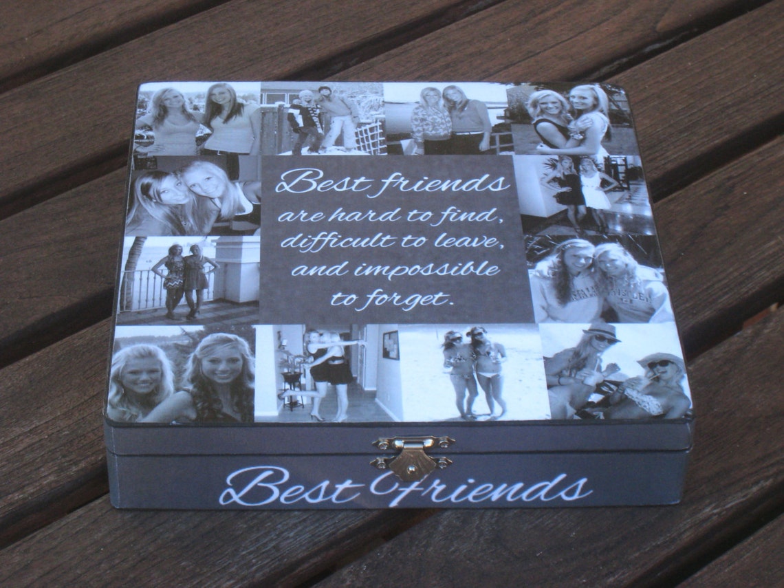 Best Friends Photo Collage Keepsake Box Unique Maid of Honor Etsy