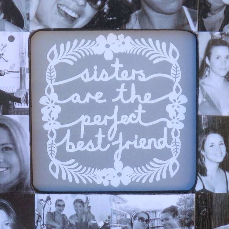 Bridesmaid Collage Picture Frame Parent Gift Birthday Custom Collage Maid of Honor Frame Personalized Sister Gift Best Friends 8 x 8