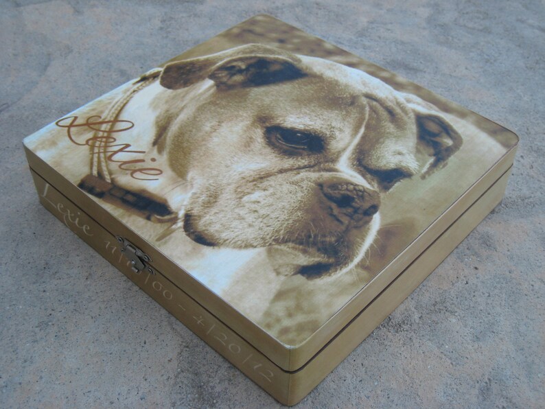 Pet Memorial Keepsake Box Personalized Photo Keepsake Box Etsy