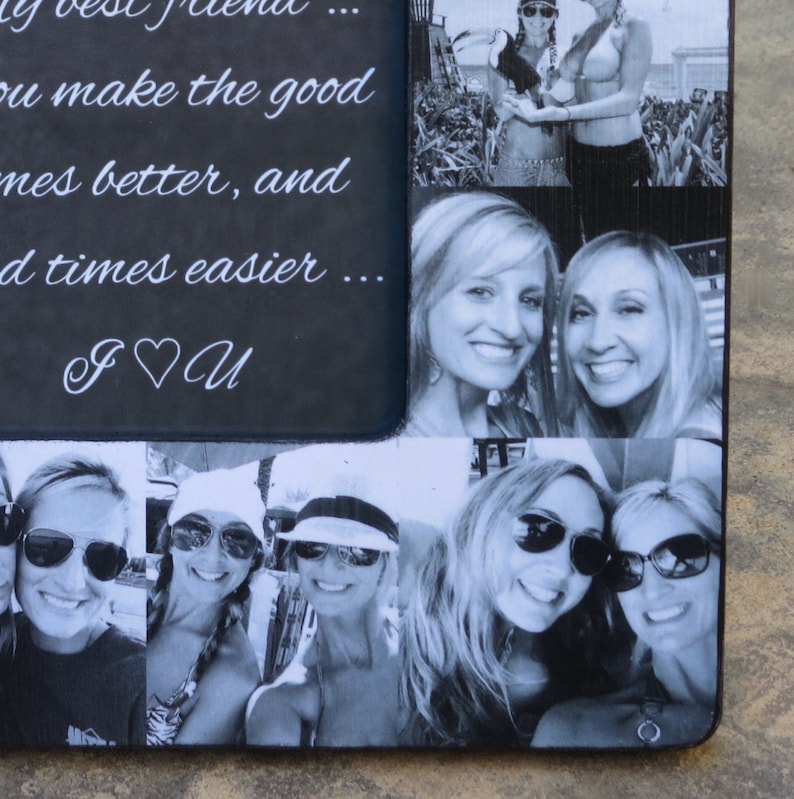 8 x 8 Maid of Honor Picture Frame Best Friends Photo Collage Frame Graduation Gift Custom Bridesmaid Frame Personalized Sister Gift