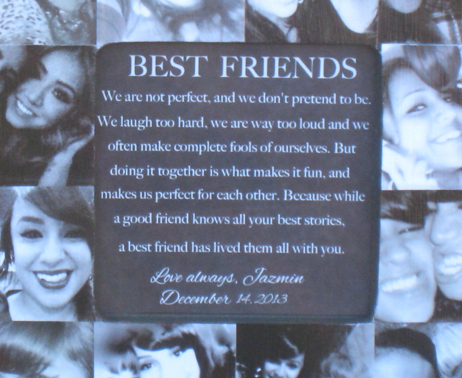 Best Friends Collage Frame Personalized Sister Gift Unique Etsy