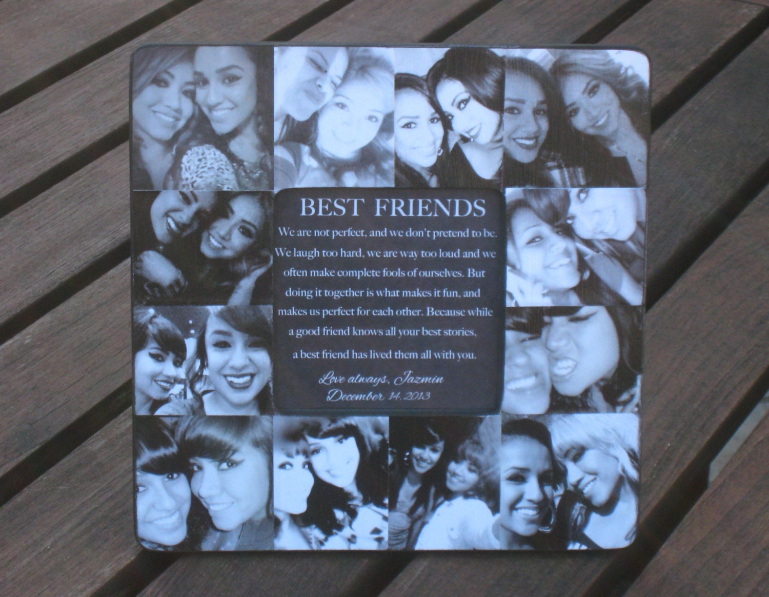 Best Friends Collage Frame Personalized Sister Gift Unique 50