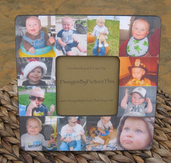 Baby Collage Picture Frame Personalized Mother S Day Etsy