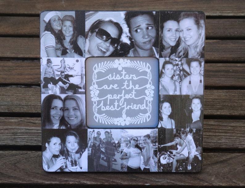 Bridesmaid Collage Picture Frame Parent Gift Birthday Custom Collage Maid of Honor Frame Personalized Sister Gift Best Friends 8 x 8