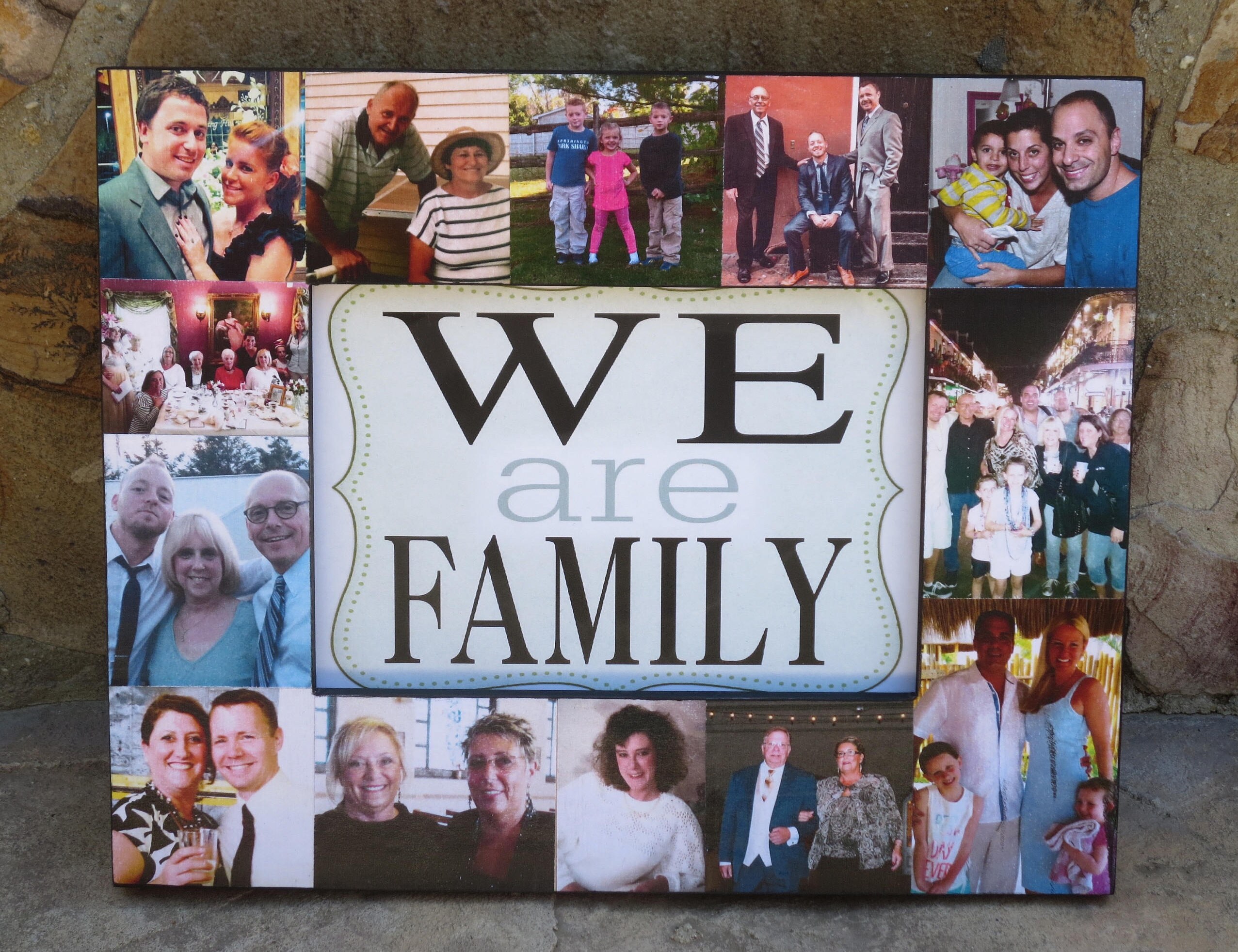 Family Collage Picture Frame Personalized Birthday Frame Etsy