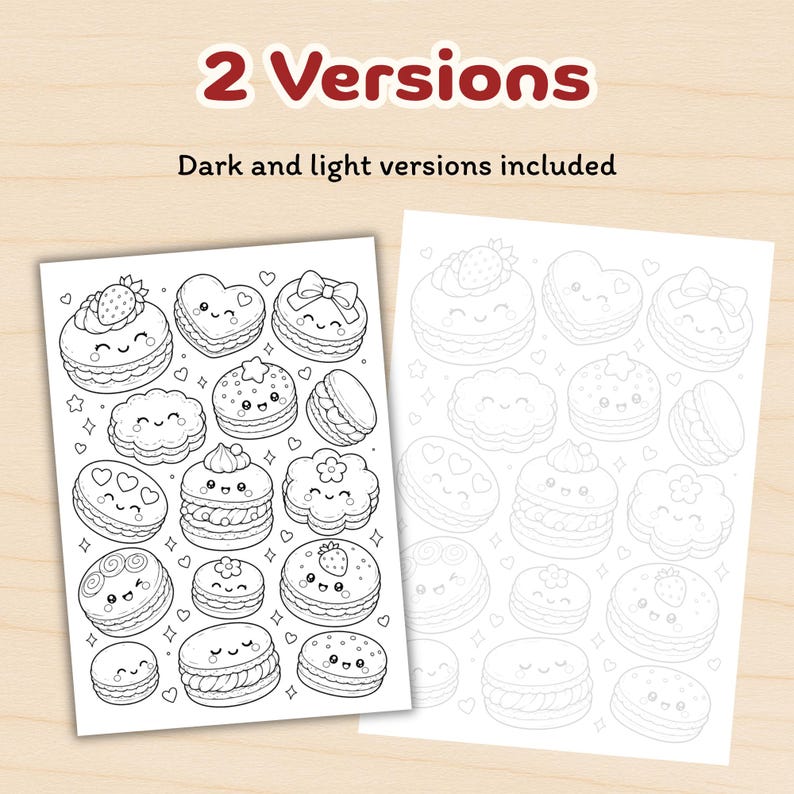 Kawaii Dessert Coloring Pages, 24 Cute Food Doodle Printables, Cupcake ...