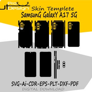 Samsung Galaxy A17 5G skin template vector skin layout skin die cuts file svg skin - Samsung A17 5G skin cut file.