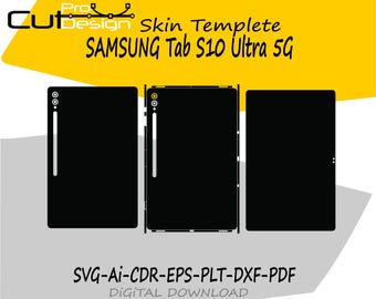 Samsung Galaxy Tab S10 Ultra 5G 2024 skin vector template skin layout skin die cuts - Samsung Tab S10 Ultra 5G Skin cut file