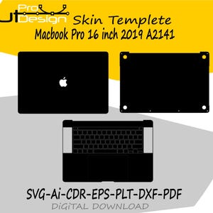 Macbook Pro 16 tum 2019 A2141 skal vektormall skal layout skal utstansade - Macbook Pro 16 tum 2019 A2141 skal klippfil