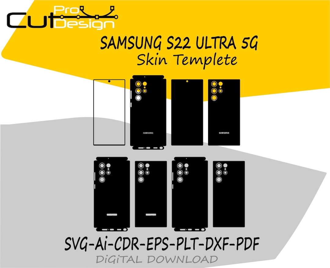 Samsung Galaxy S22 Ultra 5G Skin Vector Template Skin Layout Skin Die ...