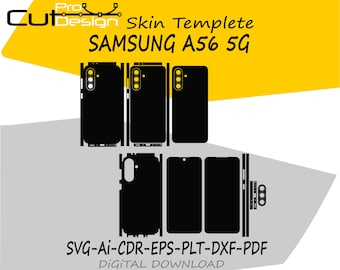 Samsung A56 5G skin template vector skin layout skin die cuts file svg skin - Samsung A56 CUT FILE