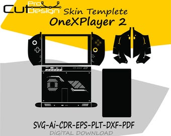 OneXPlayer 2 skin vector template skin layout skin die cuts - OneXPlayer 2 Skin cut file - OneXPlayer 2 svg cut file