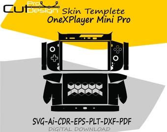 OneXPlayer Mini Pro skin vector template skin layout skin die cuts - OneXPlayer Mini Pro Skin cut file - OneXPlayer Mini Pro svg cut file