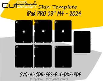 iPad Pro 13 M4 2024 skin sjabloon vector skin lay-out skin stans bestand svg skin - iPad Pro 13 M4 skin snijbestand