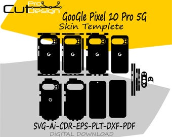 Google Pixel 10 Pro 5G Skin template vector file skin die cut layout - Google Pixel 10 Pro 5G SKin cut file