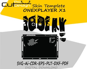 OneXPlayer X1 skin vector template skin layout skin die cuts - OneXPlayer X1 Skin cut file - OneXPlayer X1 svg cut file
