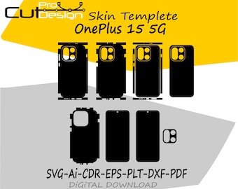 OnePlus 15 5G skin template vector skin layout skin die cuts file svg skin - OnePlus 15 5G skin cut file - OnePlus 15 SVG Skin Cut File