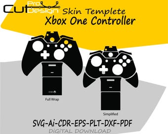 Xbox One Controller skin vector template file skin die cut skin template layout Svg - Xbox One Controller Skin Template