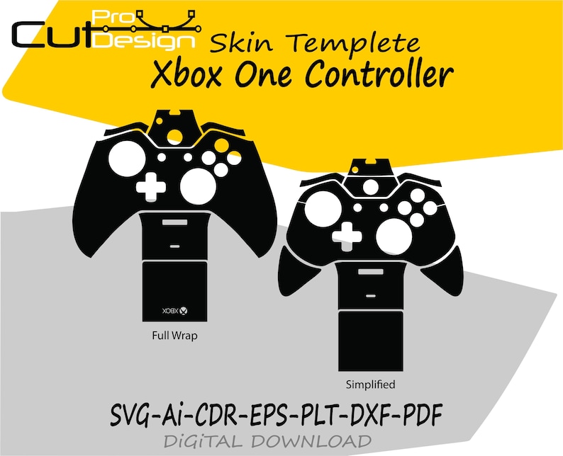 Xbox One Controller Skin Vector Template File Skin Die Cut Skin ...
