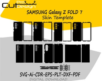 Samsung Galaxy Z Fold 7 5G skin sjabloon vector skin lay-out skin stansen - Samsung Galaxy Z Fold 7 5G skin snijbestand.