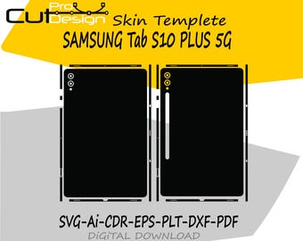 Samsung Galaxy Tab S10 Plus 5G 2024 skin vector template skin layout skin die cuts - Samsung Tab S10 Plus 5g Skin cut file
