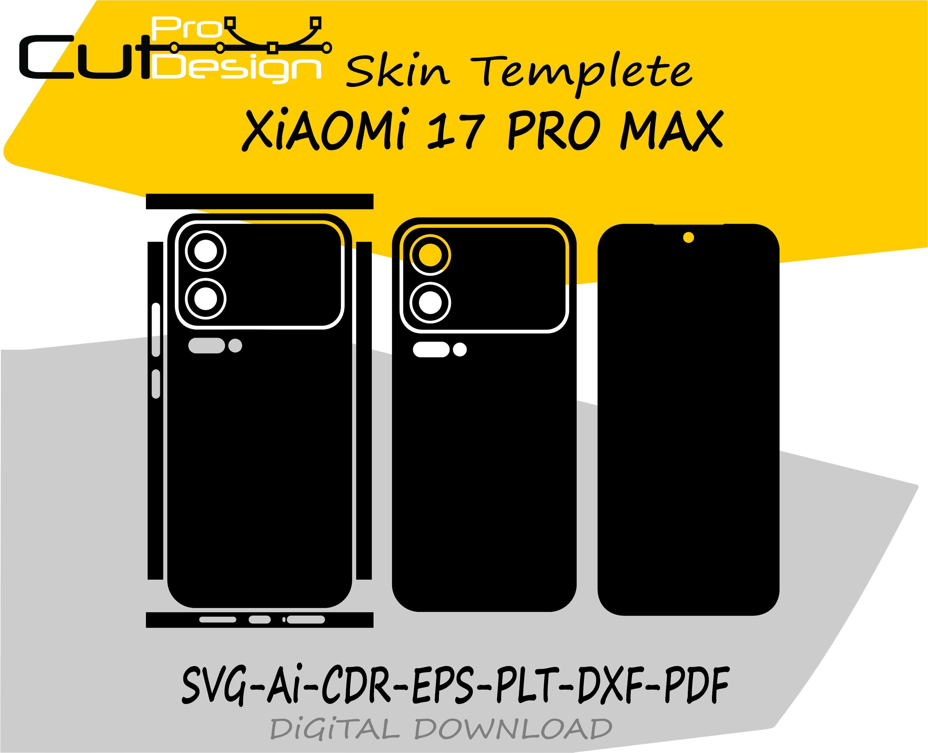 Modello vettoriale skin per Xiaomi 17 Pro Max 5G, layout skin, fustelle skin - File di taglio skin per Xiaomi 17 Pro Max - FILE DI TAGLIO SVG per Xiao