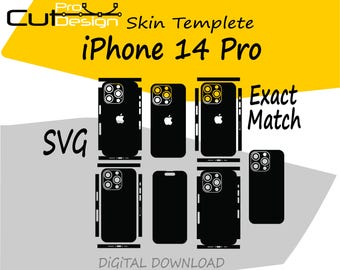 iPhone 14 Pro skin vector sjabloon skin lay-out skin stansen - iPhone 14 Pro Skin snijbestand - iPhone 14 Pro SVG SNIJBESTAND