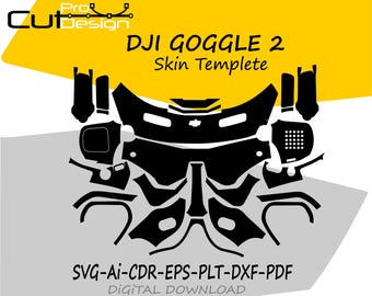 DJI GOGGLE 2 skin template vector skin layout skin die DJi GOGGlE 2 skin cut file DJi GOGGlE 2 SVG cut file