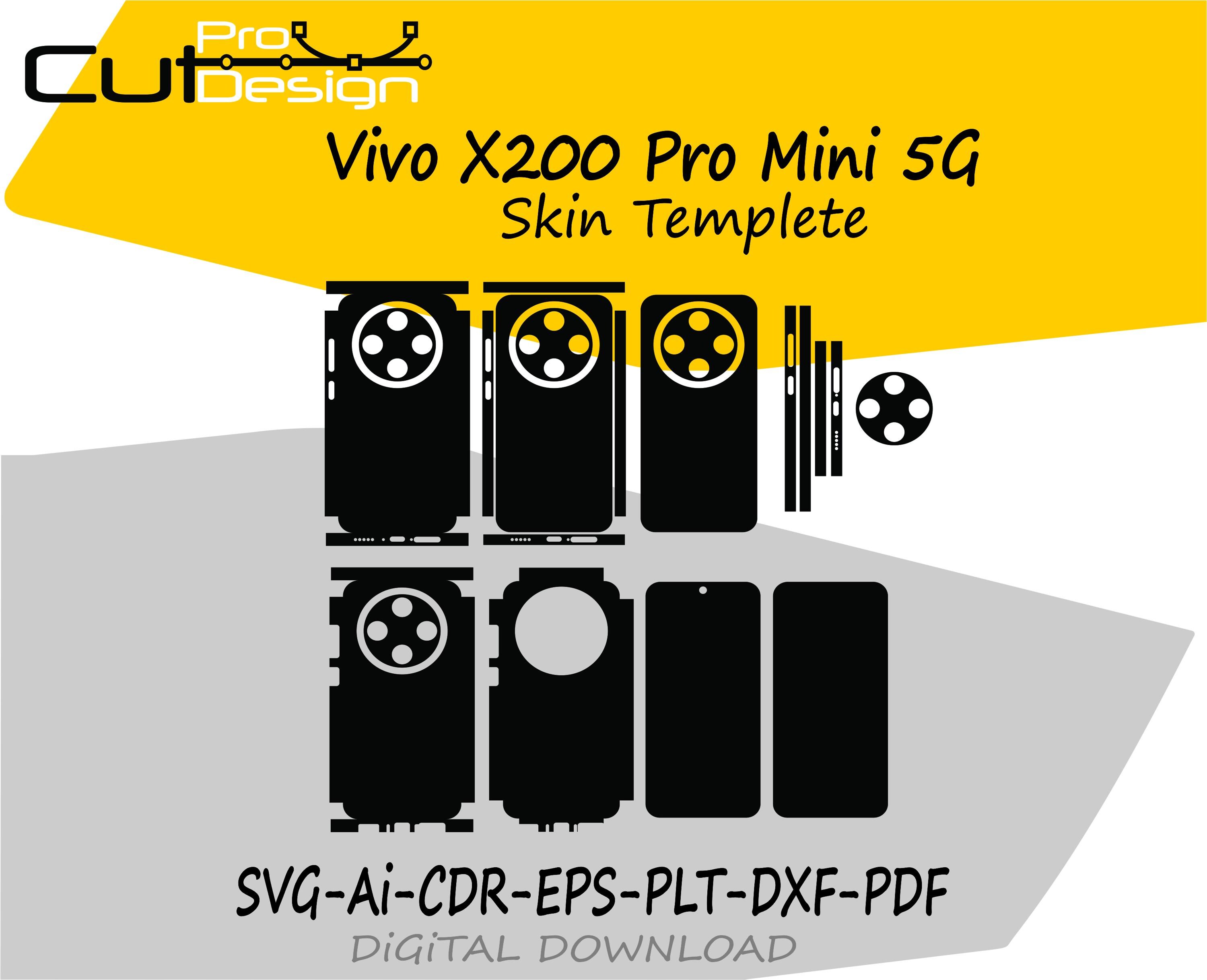 Modello skin vettoriale per Vivo X200 Pro Mini 5G, layout skin, file di fustellatura skin - File di taglio skin per Vivo X200 Pro Mini.