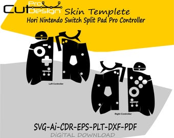 Hori Nintendo Switch Split Pad Pro Controller Skin Vektorvorlage Skin-Layout Skin-Stanzteile