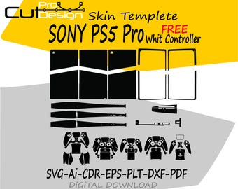 Playstation Ps5 pro Digital Skin Vector Templete File Skin Die Cut Layout - Ps5 pro Skin cut file
